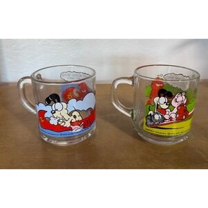 Vintage Garfield Characters Glass Mug‎ 1978 United Feature Syndicate Jim Davis